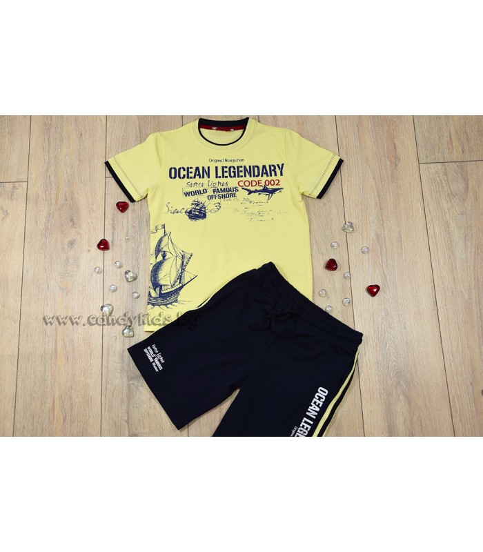 Хубав летен комплект за момче Yellow